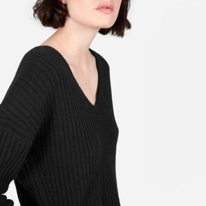 Wool / Cashmere V Neck Oversized Sweater